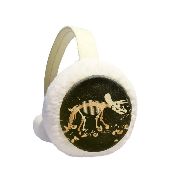 

Bones Bone Miniature Dinosaur Winter Earmuffs Ear Warmers Faux Fur Foldable Plush Outdoor Gift