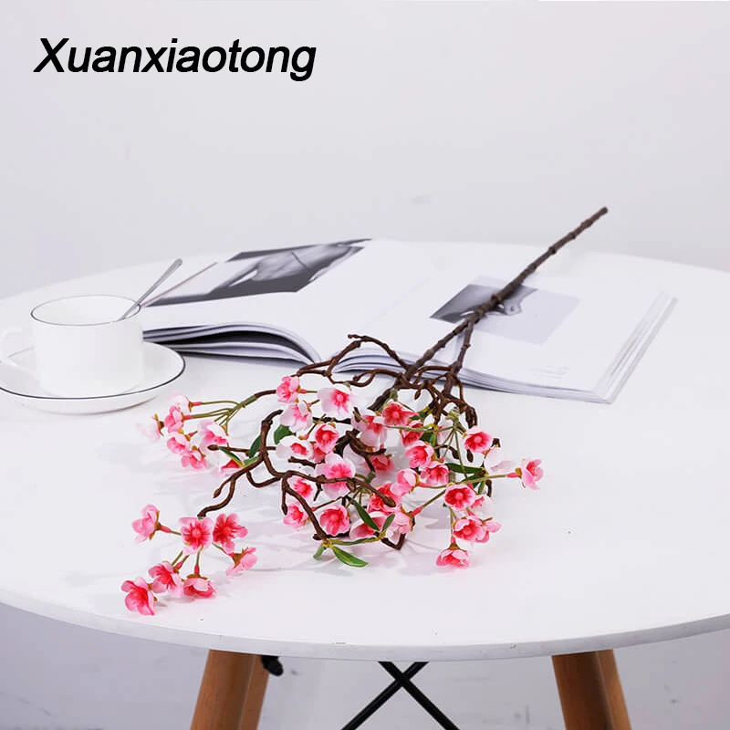 100cm Long Stem Apple Blossom Artificial Flower Branches Home Table Decoration Garden Fake Flowers Decorative | Дом и сад