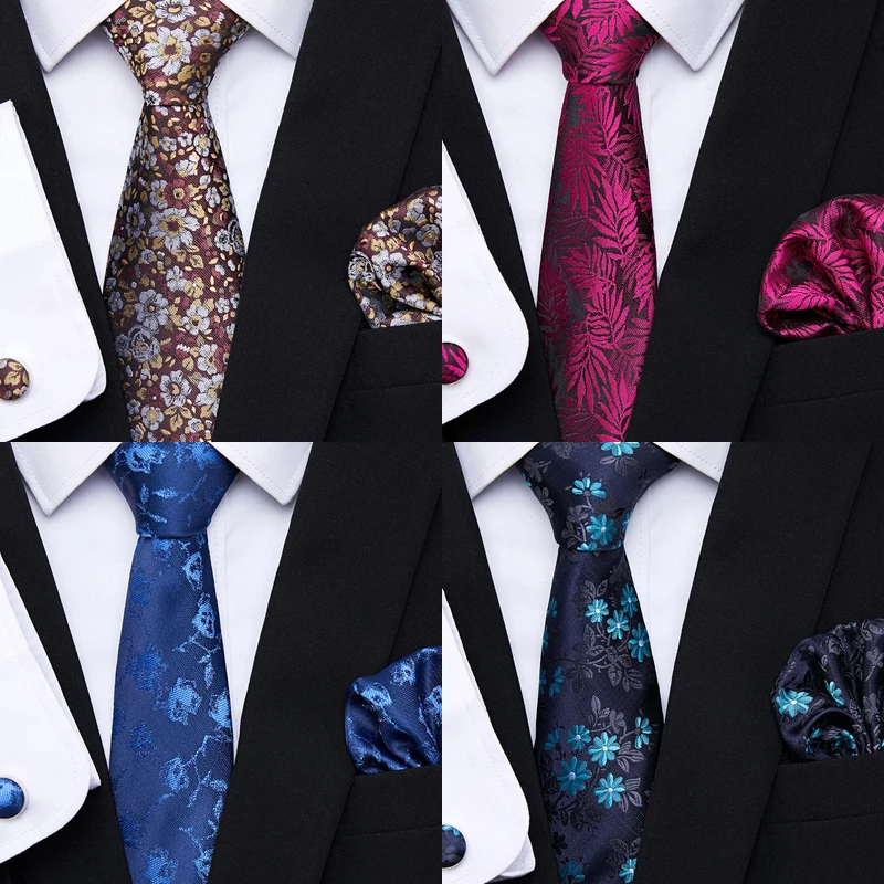 

Оптовая продажа, галстук, носовой платок, карманные квадраты, запонки, набор зажимов для галстука, галстук, аксессуары для одежды с принтом, ...