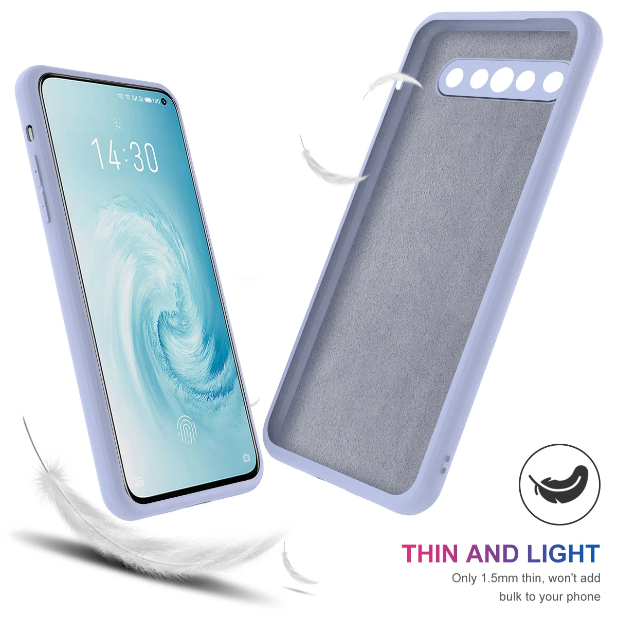 Чехол для Meizu 17 Pro тонкий мягкий силиконовый цветной встроенный Бархатный из ТПУ с