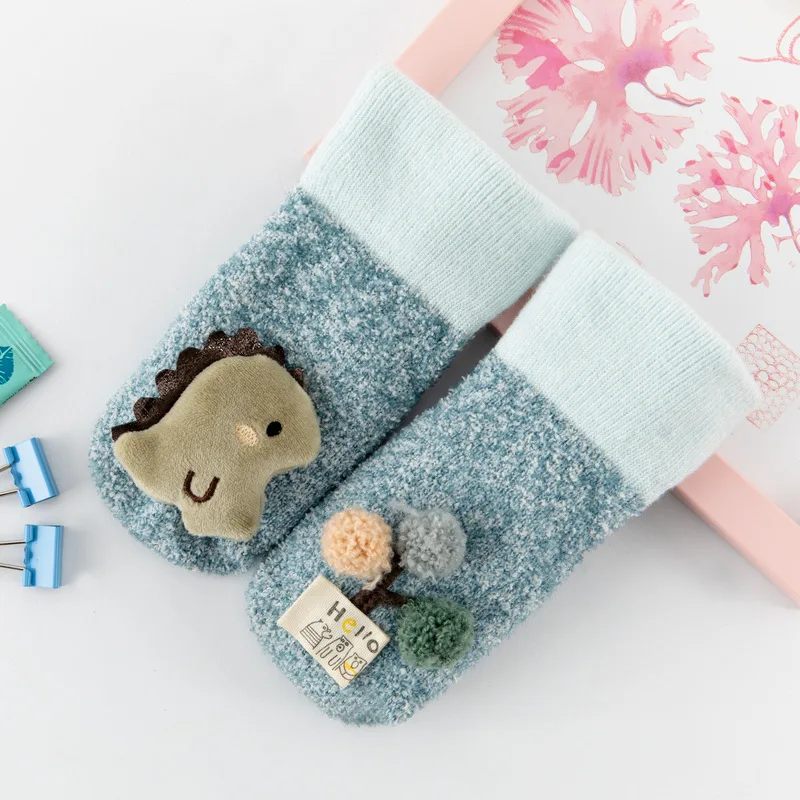 Женские нескользящие Бархатные Носки с рисунком |