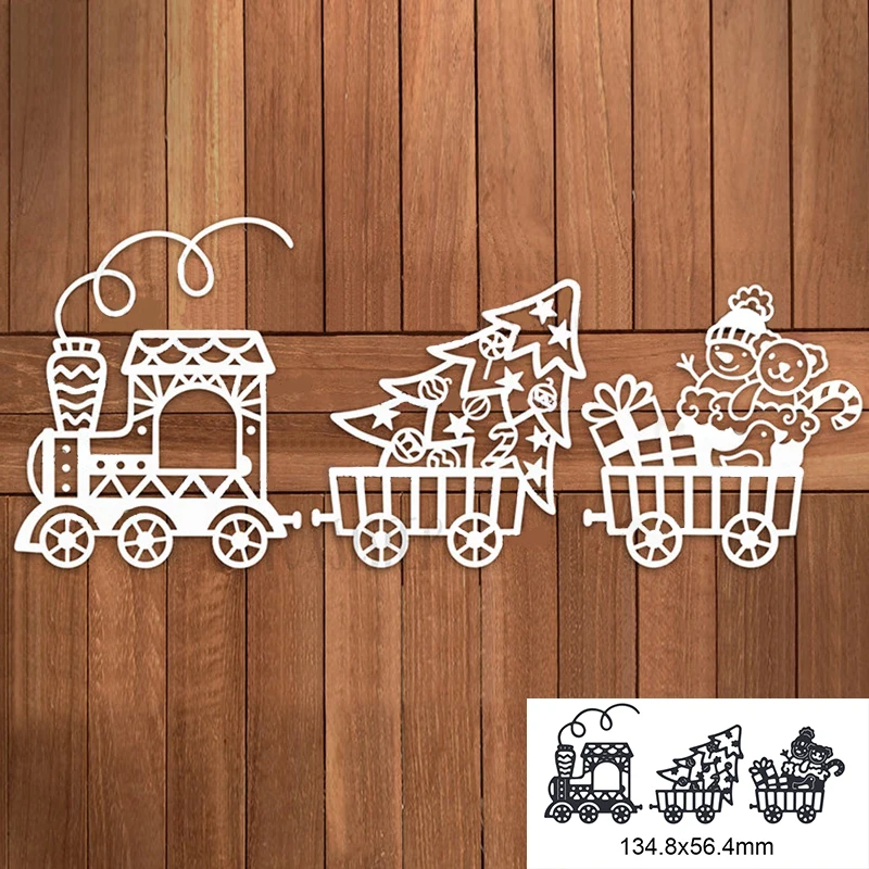 

Christmas Train Metal Cutting Dies For DIY Scrapbook Cutting Die Paper Cards Embossed Decorative Craft Die Cut New Arrival