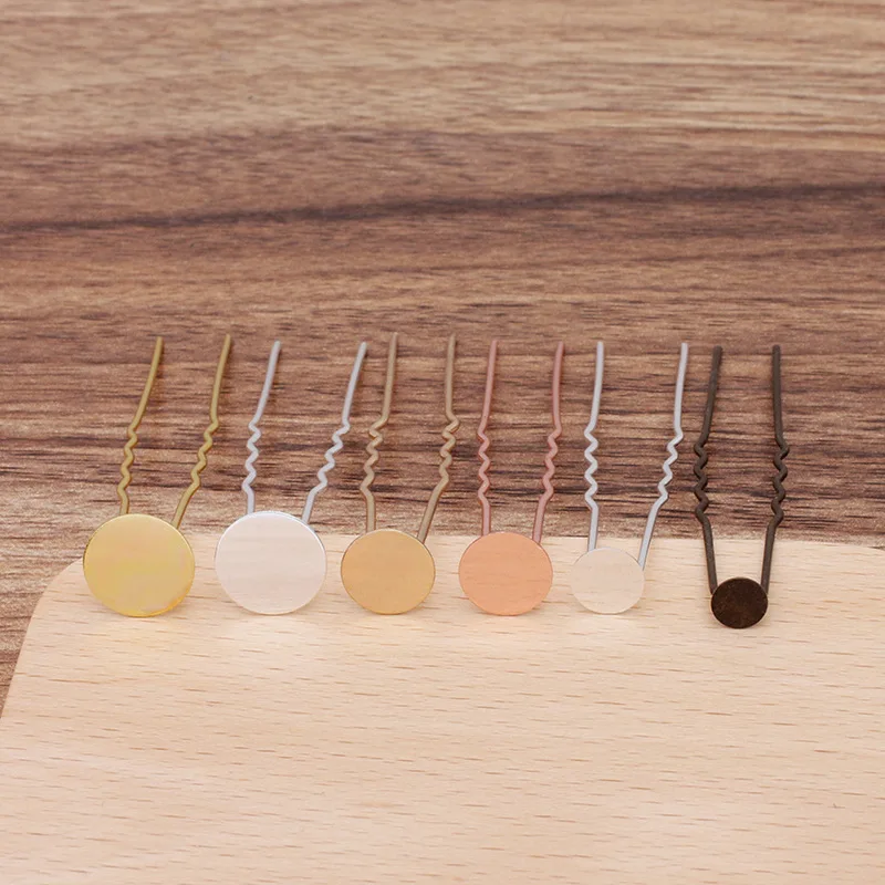 Плоская Круглая клейкая подкладка Шпилька для волос основы комплектующие сделай