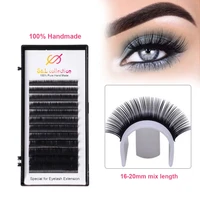 16rowscase 8 18mm mix length bcd u curl eyelashes extension lashes individual eyelash extension for makeup wholesale free logo