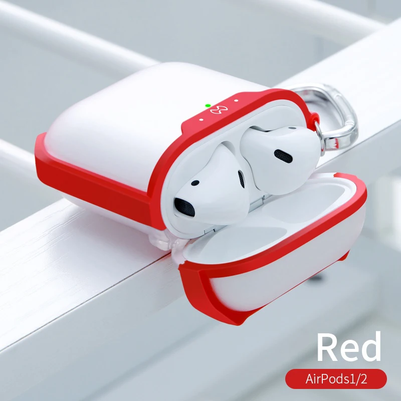 XUNDD Bluetooth беспроводной чехол для наушников матовая поверхность текстура защитный чехол для наушников для Airpods противоударный чехол - Цвет: red