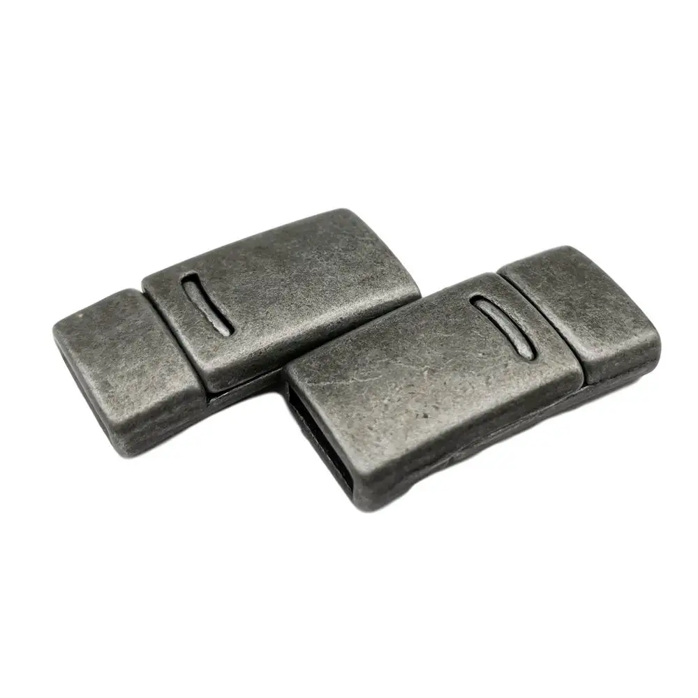 AaaZee 3 sets 10mm Flat Bracelet Making Magnetic Clasps and Closure 10x2mm Hole Antique Tin | Украшения и аксессуары