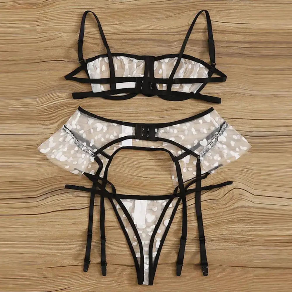 Сексуальный женский кружевной бюстгальтер трусы комплект нижнего белья модный