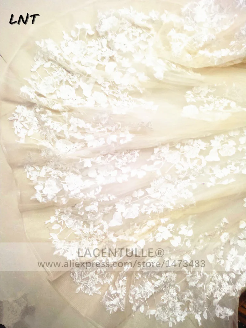 Реальные фотографии дизайнерских свадебных платьев Прозрачный лиф кружевное