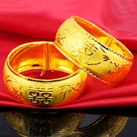 1pcs dubai bangle yellow gold filled phoenix engagement wedding women bridal bangle bracelet gift