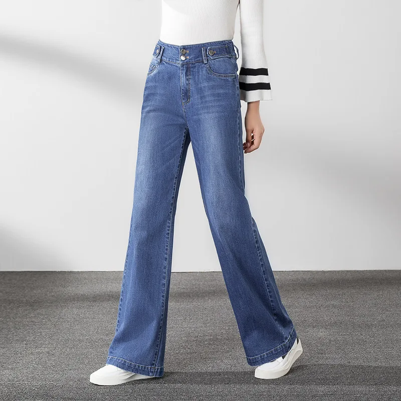 Женские прямые джинсы женские свободные на плоской подошве полная длина OL для