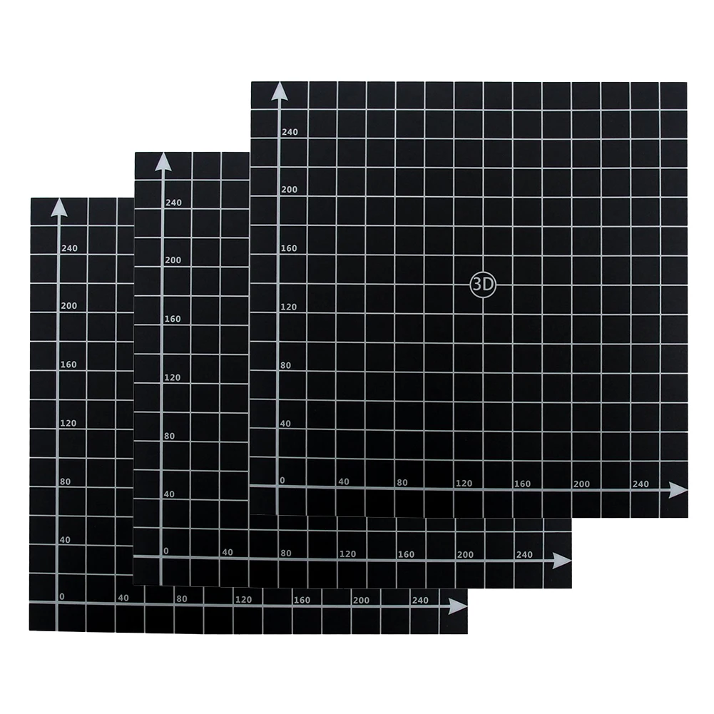 

Frosted Heated Bed Sticker 3D Printer Bed Build Surface Heat Bed Platform Adhesive Sticker Scale 300x300mm Square Sheet 3PCS