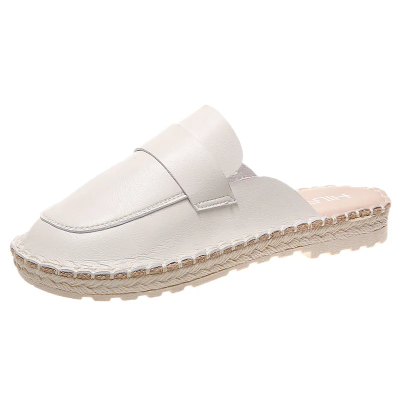 Autumn New Style Straw Fisherman Shoes Ladies Single Shoes Comfortable Slippers Flat Shoes Woven Espadrilles Loafers Women