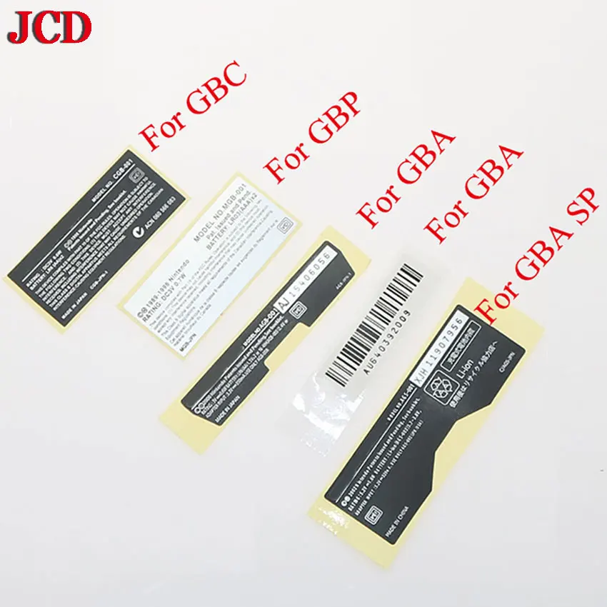 Игровая консоль JCD 1 шт. для GBA/ GBA SP/ GBC новые этикетки наклейки на заднюю панель
