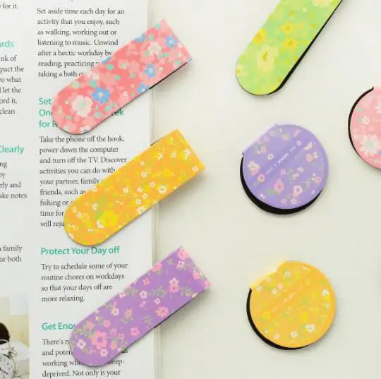 

2 шт./упак. за лот свежий цветок магнитные закладки для офиса и школы, модный Рождественский подарок Zakka стили