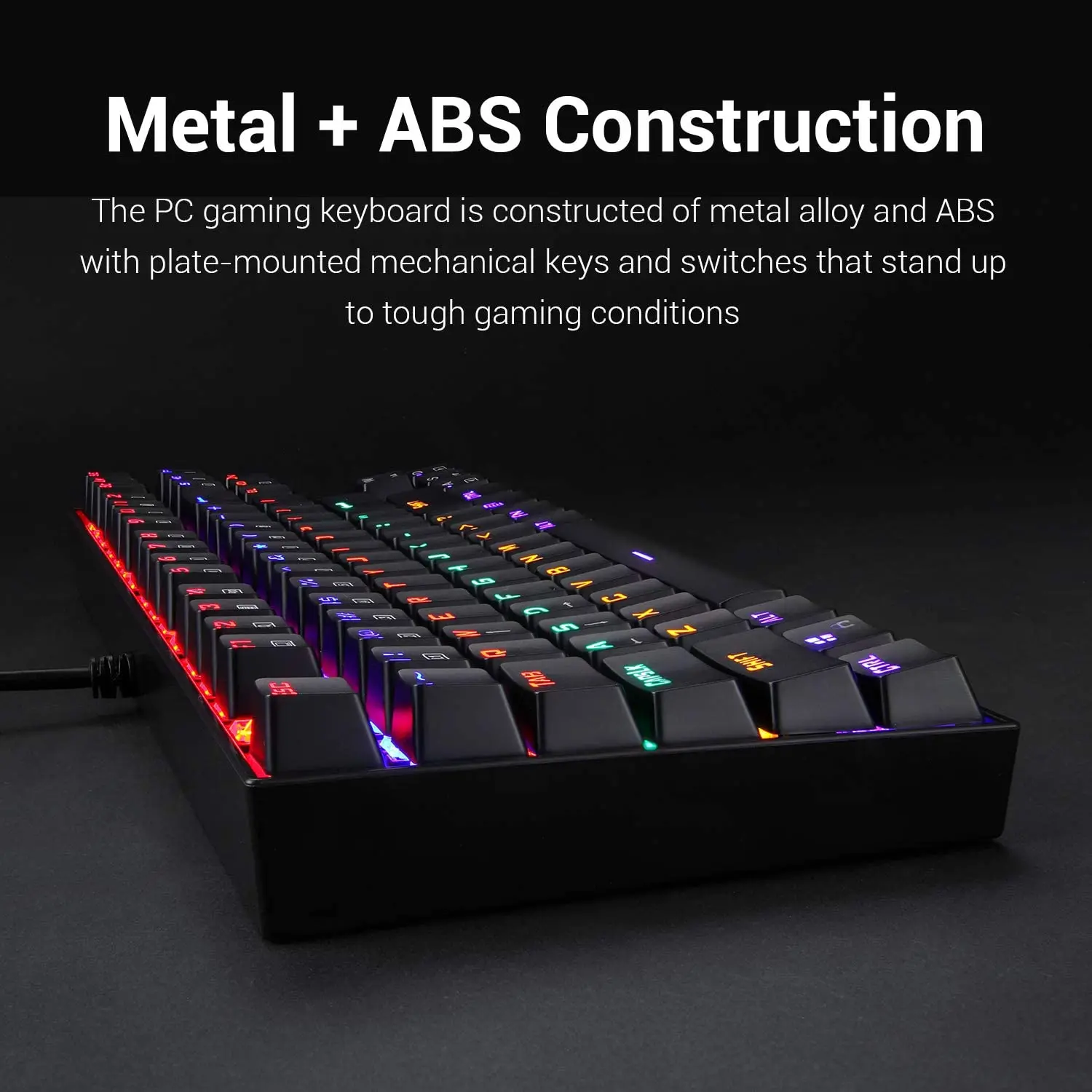 redragon kumara k552 mechanical gaming keyboard rainbow backlit wired keyboard with red switches for windows gaming pc free global shipping