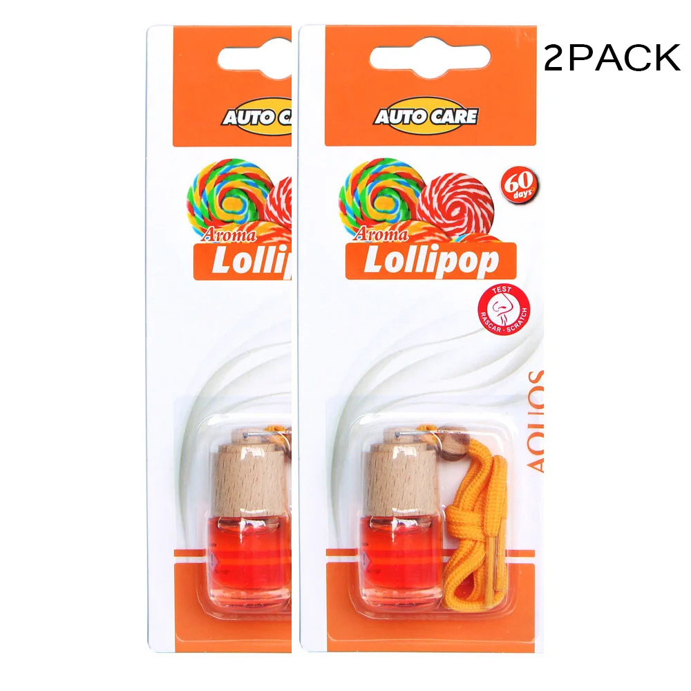 LOLLIPOP 2PACK Подвесной автомобильный освежитель воздуха в автомобиле, освежитель воздуха, автомобильный ароматизатор, автомобильная розетка, usded для автомобиля, подарок для дома - Название цвета: LOLLIPOP 2PACK