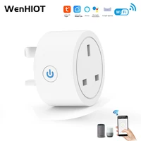 wenhiot wifi outlet socket uk plug 16a tuya smart home automation electrical socket timer power monitor for google home alexa