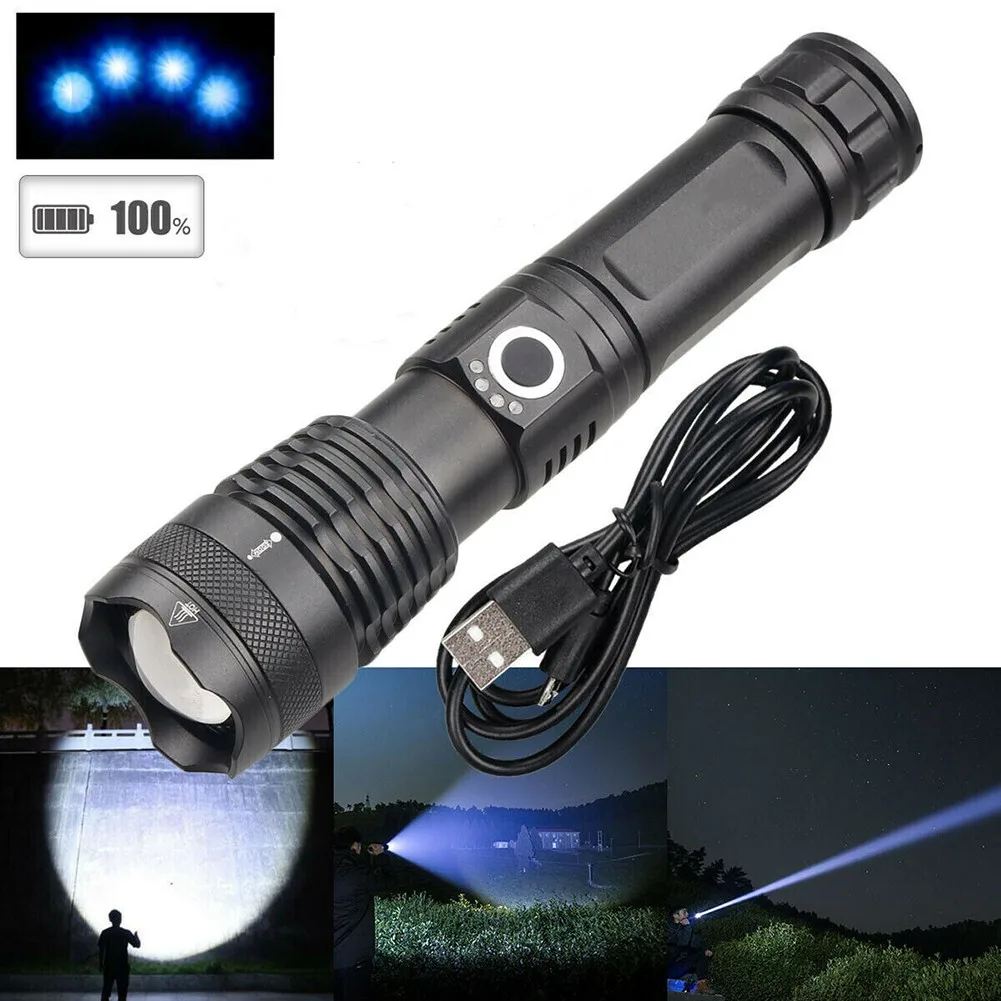 

Powerful Super Bright P50 Led Flashlight UCB Rechargeable Torch Waterproof Lamp 5 Switch Modes Portable Camping Light Lantern