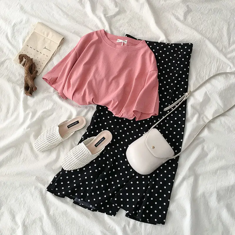 Женские комплекты] костюм Лето 2020 новинка Женская Корейская версия волнистых