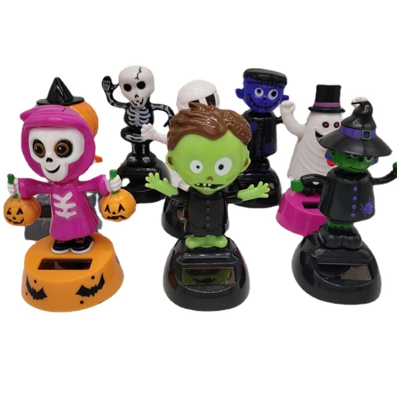 

1Pcs Fashion Novelty Halloween Series Monster Witch Solar Toys Multi-Function Vibrant Automobiles Balcony Desk Decoration Crafts