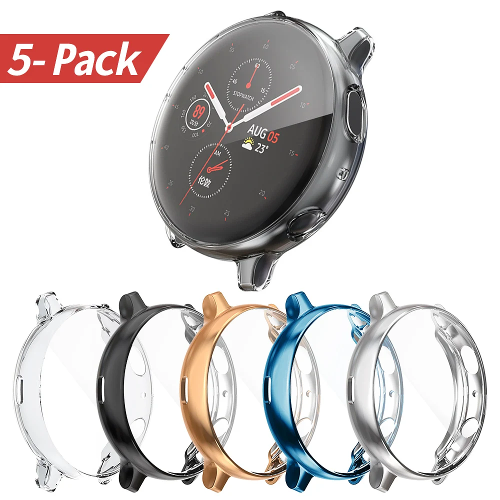Легкий тонкий чехол для Samsung Galaxy Watch Active 2 5 упаковок 40 мм 44 мягкий Active2 защитная