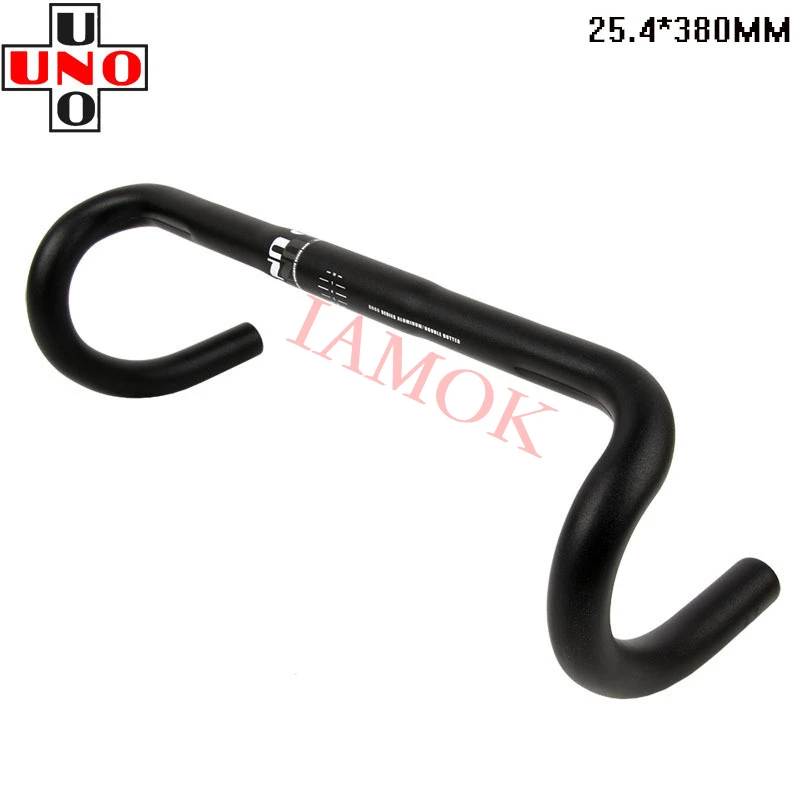 

UNO HB-CR21 Bicycle 380/400/420/440mm Bent Bar Iamok Bike Black Handlebar 25.4mm