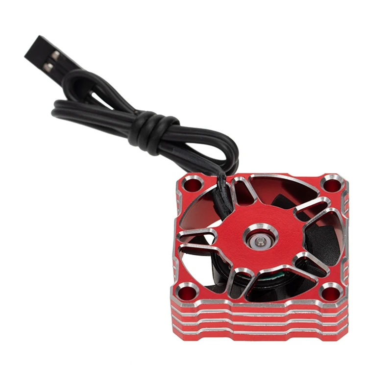 

2x Metal 30mm 25000RPM 5V-9V DC Motor ESC Cooling Fan Heat Sink for 1/8 1/10 1/12 Futaba Plug,Red & Purple