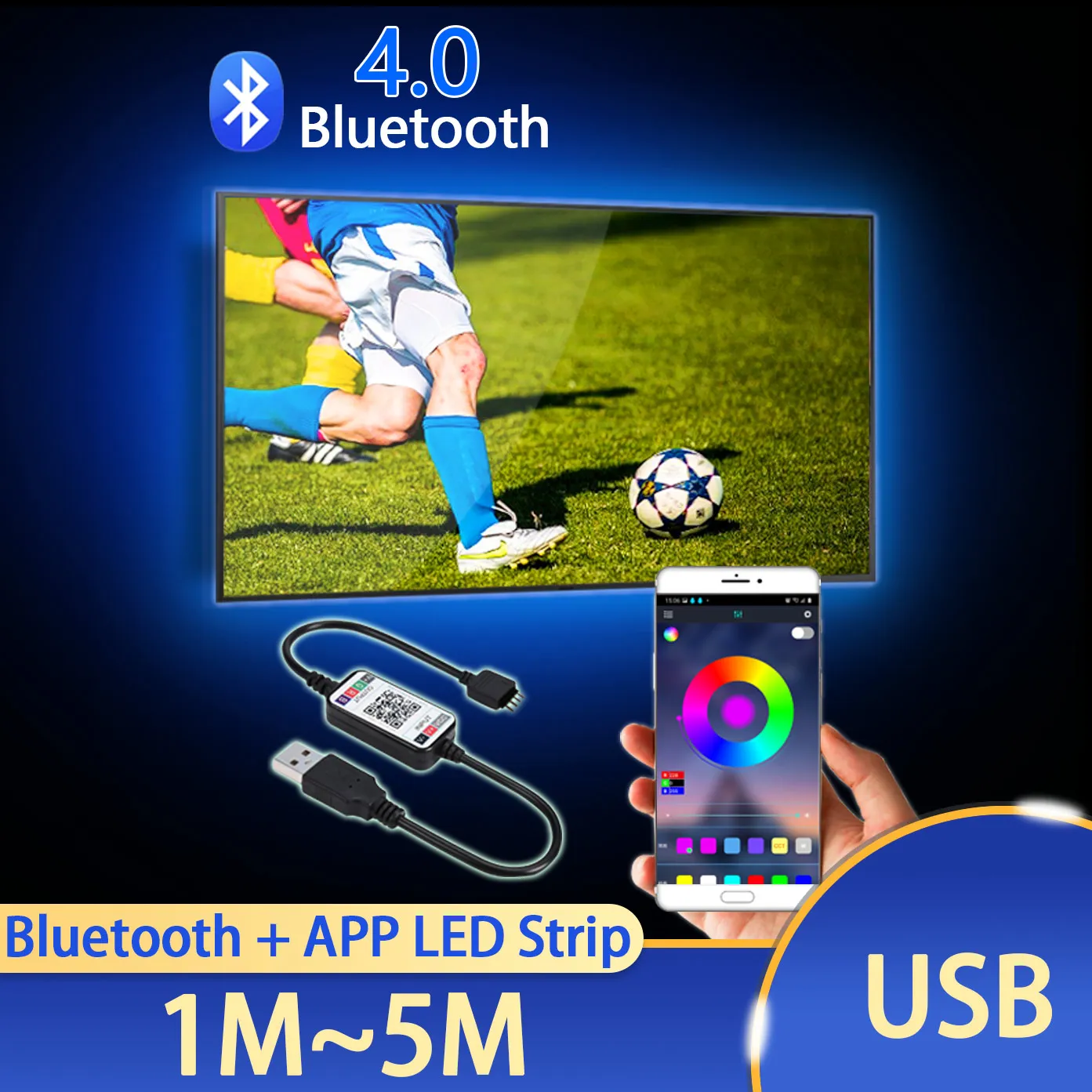 

Bluetooth music RGB LED Strip 5V USB TV LED Strip lights SMD5050 2835 5M 1M 2M 3M 4M 0.5M Flexible Neon LED Strip TV Backlight