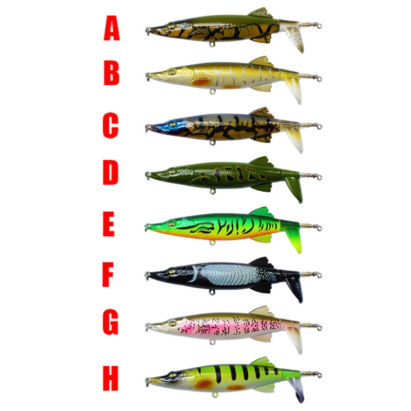 

New Luya bait 13cm16g propeller tractor wave climbing floating water pencil Luya bait bionic fake bait