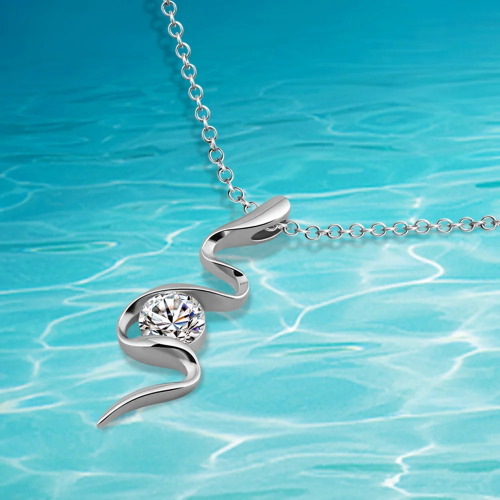 Модные женские Украшения ожерелье из серебра 925 пробы с кулоном в виде крыльев