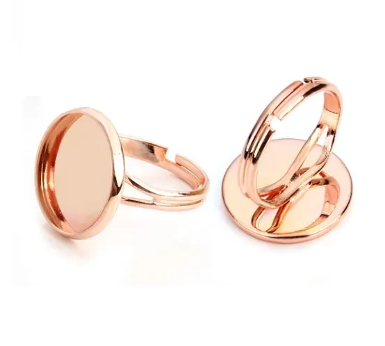 

Подходит для 10-20 мм медного регулируемого 10 шт. позолоченного цвета круглые регулируемые настройки колец чистые/Базовые