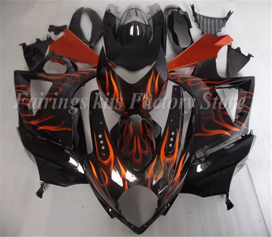 Verkaufen Top Qualität Neue ABS Motorrad Verkleidungen Kit Fit Für Suzuki GSX-R600 GSX-R750 K6 2006 2007 Karosserie Set Benutzerdefinierte Orange Schwarz Flamme