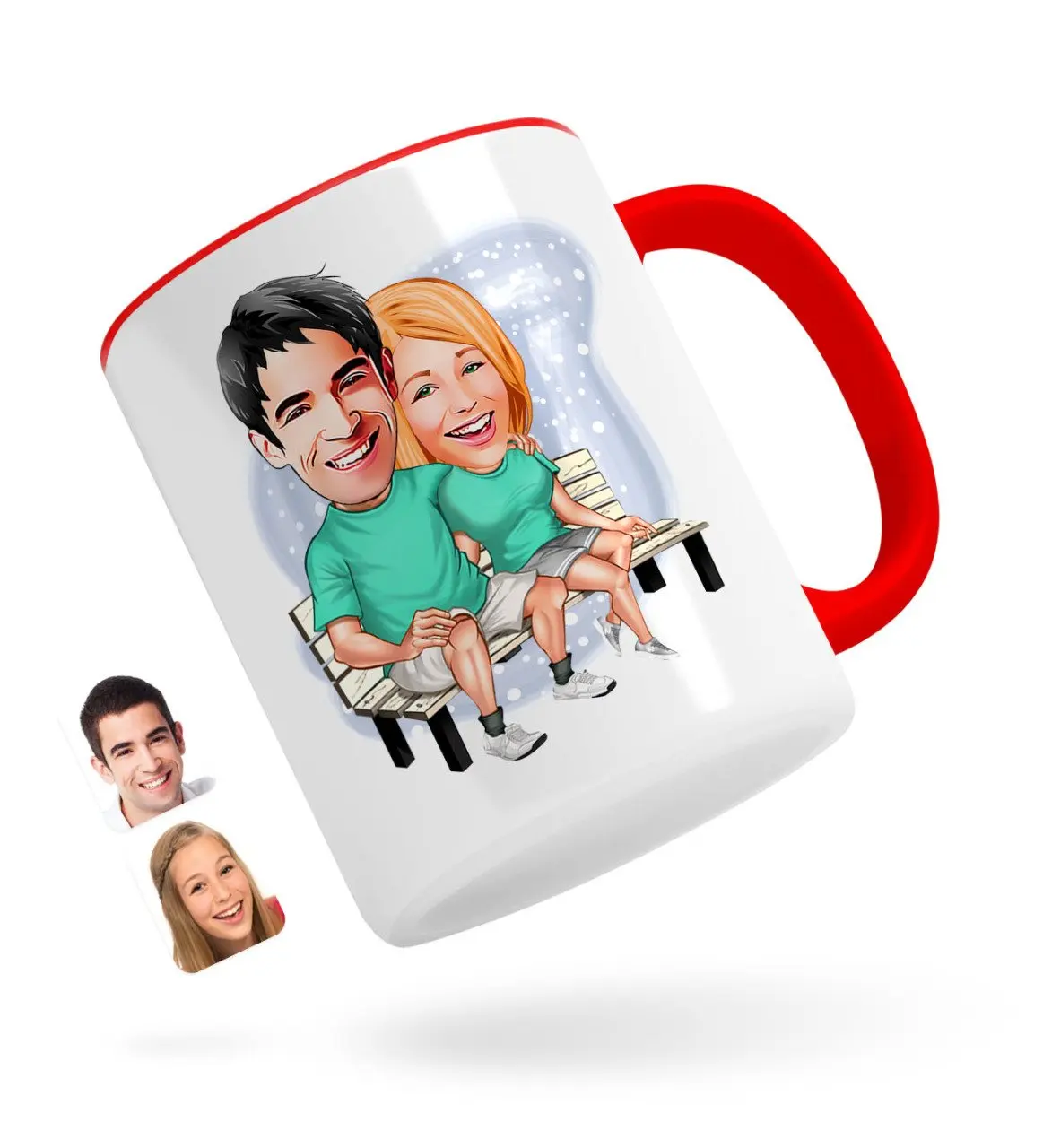 

Персонализированные Валентина карикатура Красного кружка Bardak-55