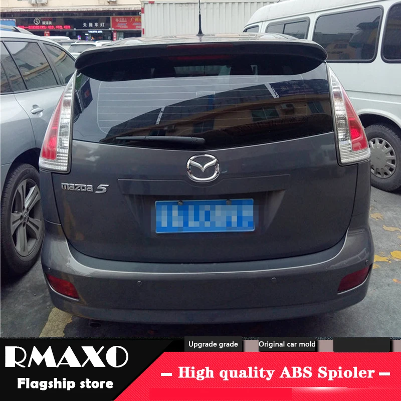 

For Mazda 5 Spoiler 2006-2010 Mazda5 High Quality ABS Material Car Rear Wing Primer Color Rear Spoiler
