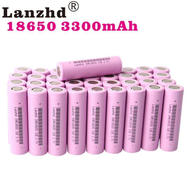 

(8-40pcs) 18650 Lithium Battery 18650 Rechargeable Batteries Lithium ion Battery 3.7V 3300mah 18650 Li ion FOR electric bike