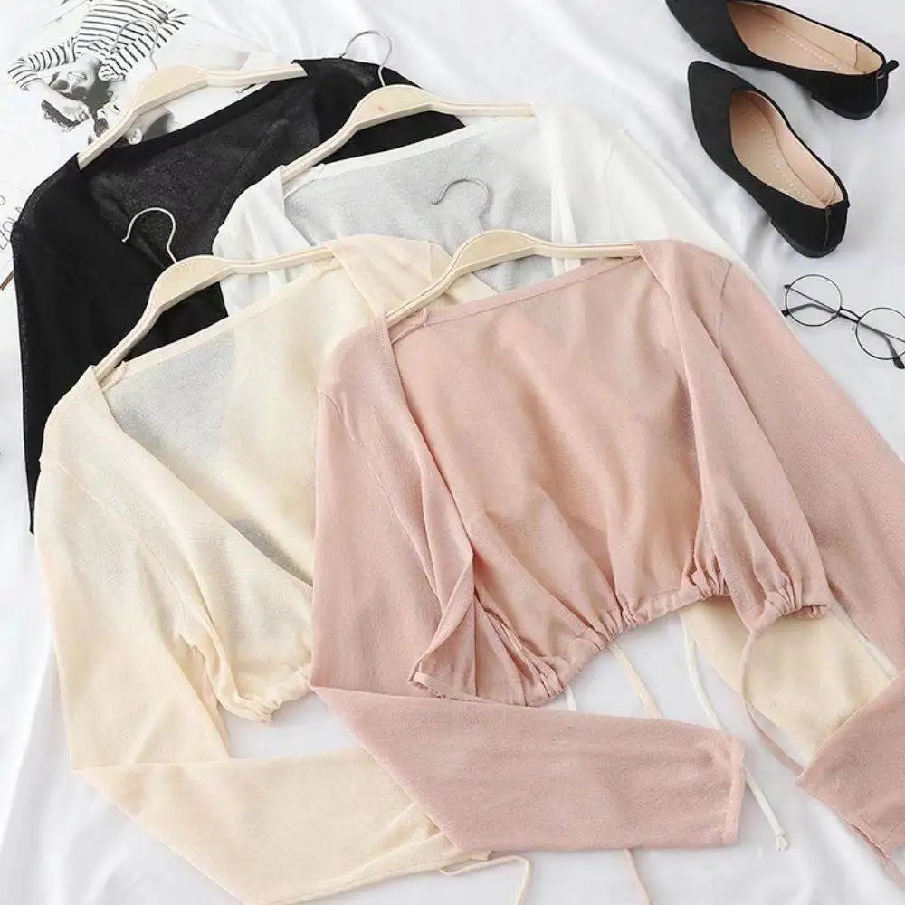 

Women Sun Protection Chiffon Casual Lace Loose Clothing Summer Cardigan Blouse Shirt Tops For Woman Sling Shawl Covers Blusas