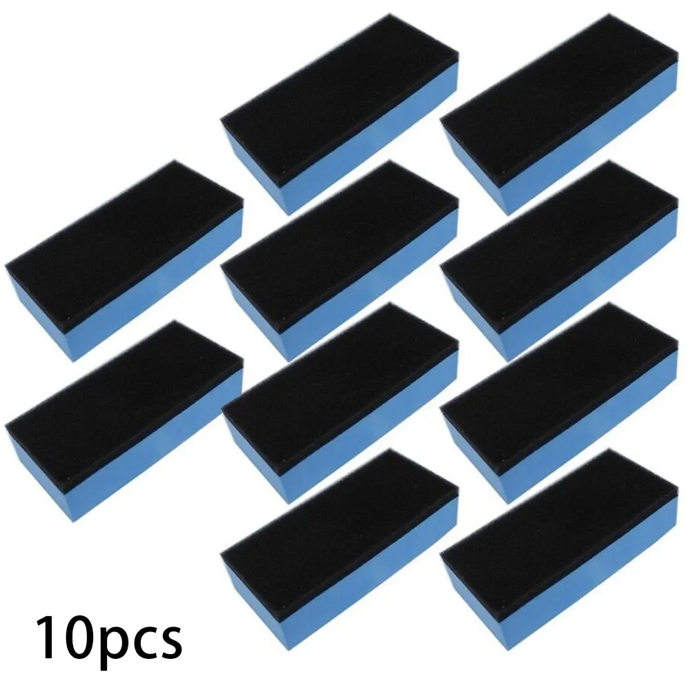 

10pcs Car Ceramic-Coating Sponge Glass Nano Wax Coat Polish Pads For Car Waxing Polishing 69*30*16mm Sponges Cleaning Tool