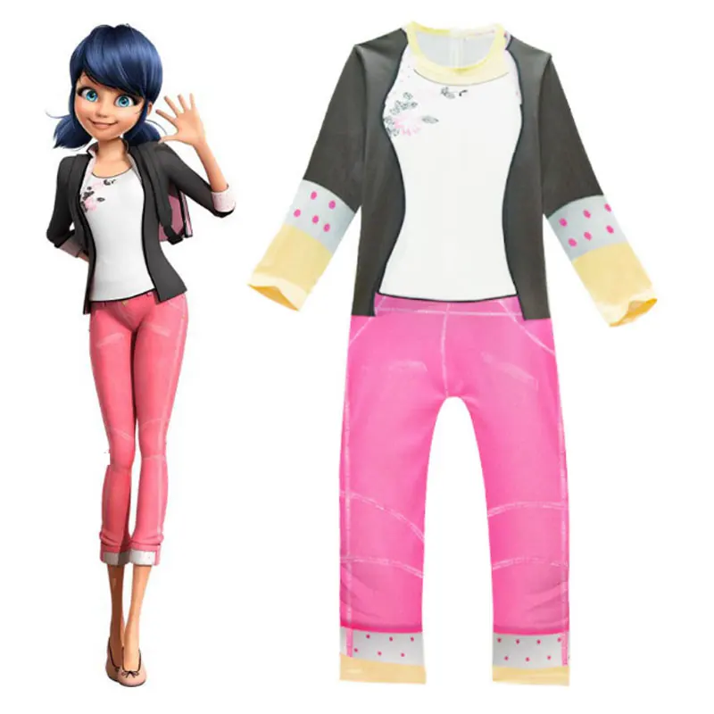 Божья коровка костюм для девочек маринетт Комбинезоны детей на Хэллоуин