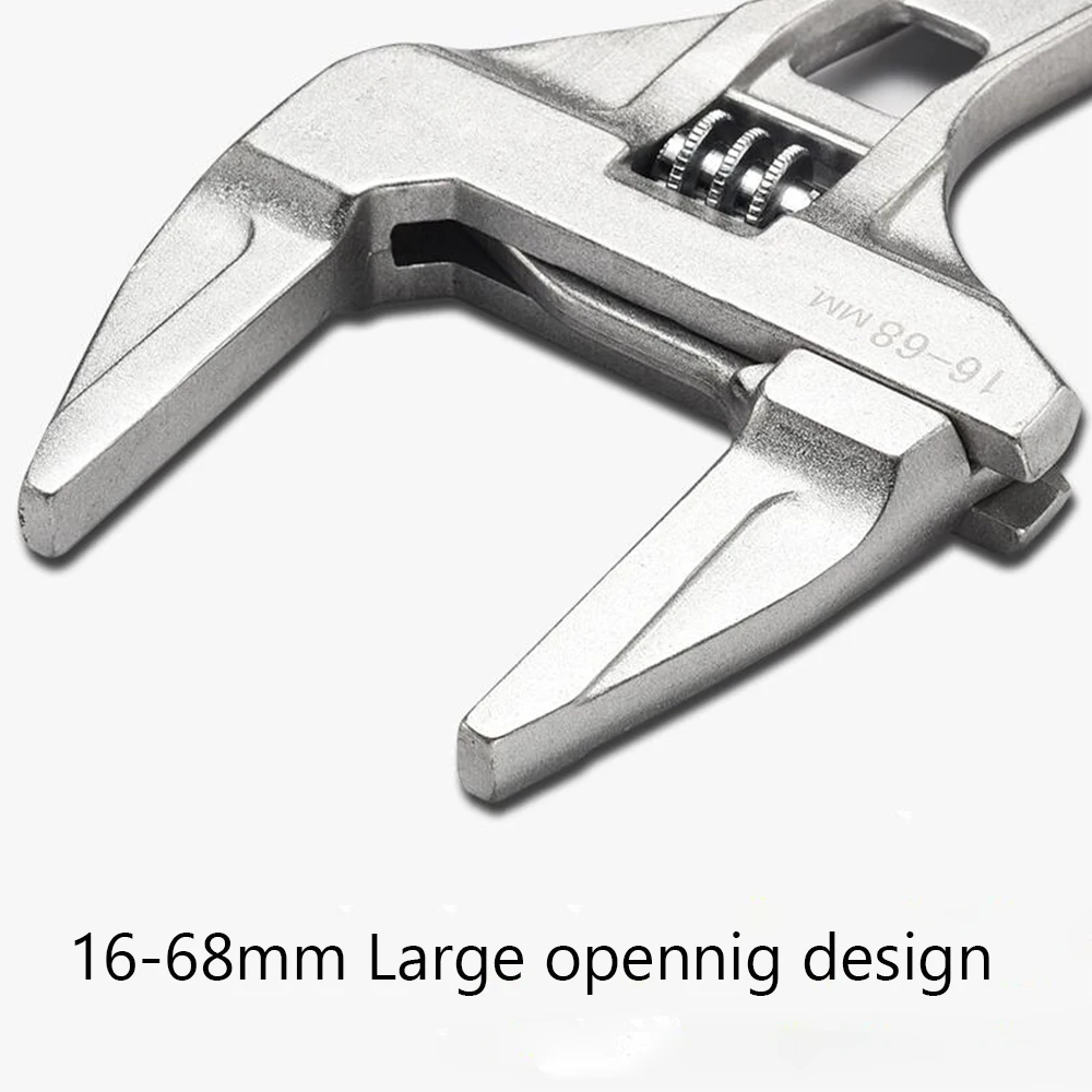 16 68мм Разводной Ключ Большое Открытие Универсальный Гаечный Дома Ручной