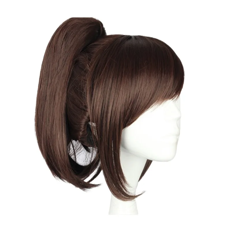 

Attack on Titan Sasha Blouse Short Straight Cosplay Wigs for Women Claw Clip Ponytail Anime Synthetic Hair