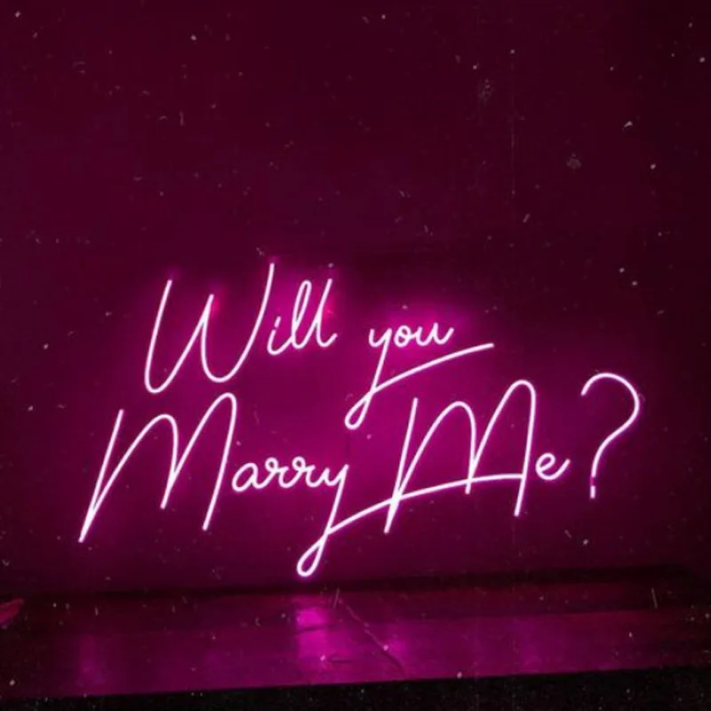 

Led Will You Marry Me Neon Light Welcome Wedding Party Decoration Sign Bedroom Home Wall Decor Flexible Custom Cool Illuminated