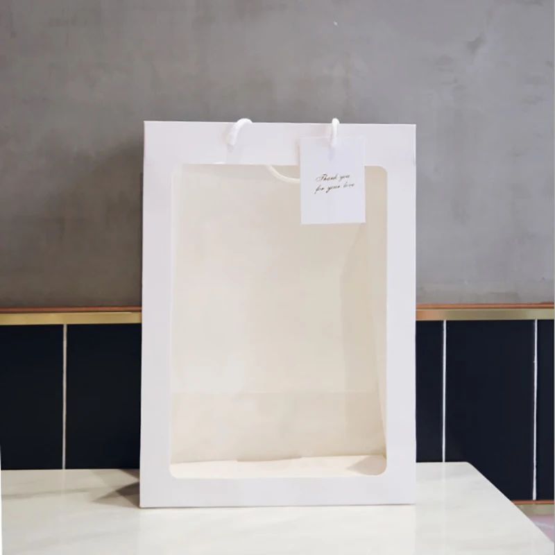 

2022 Цветочные бумажные сумочки, прозрачный букет, Подарочный пакет, свадебный фестиваль, бумажный упаковочный пакет для конфет