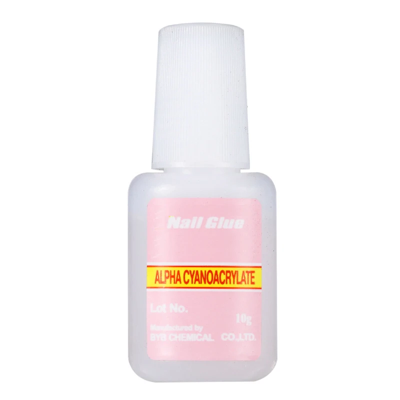

10g Fast Drying Nail Glue for False French Tips Glitter Acrylic Nail Art Decoration Adhesive Manicure Tool Bottle Cap with Brush