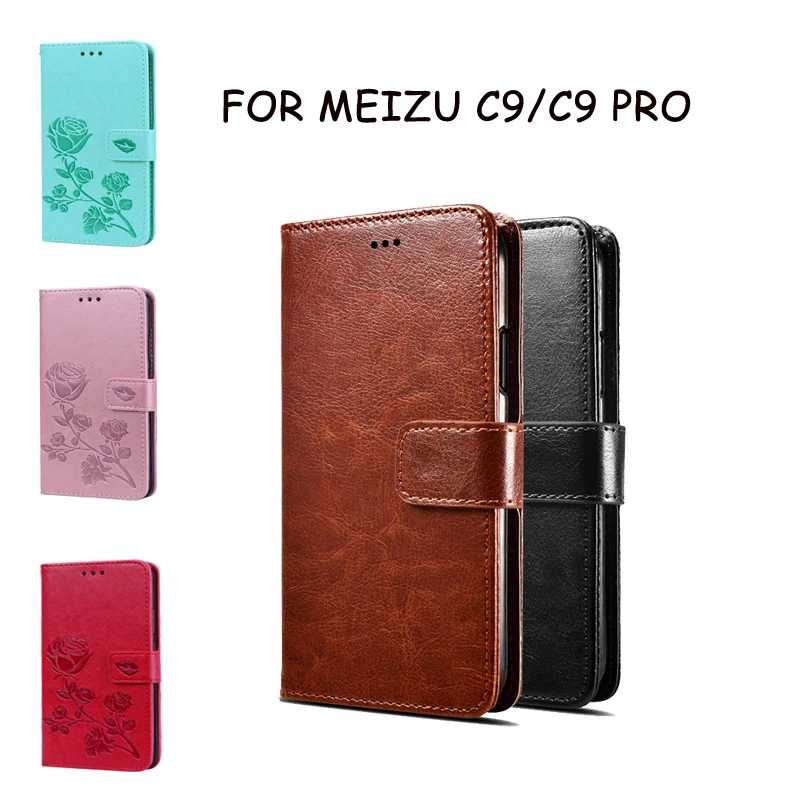 Чехол бумажник для Meizu C9 PRO кожаный|Бамперы| |