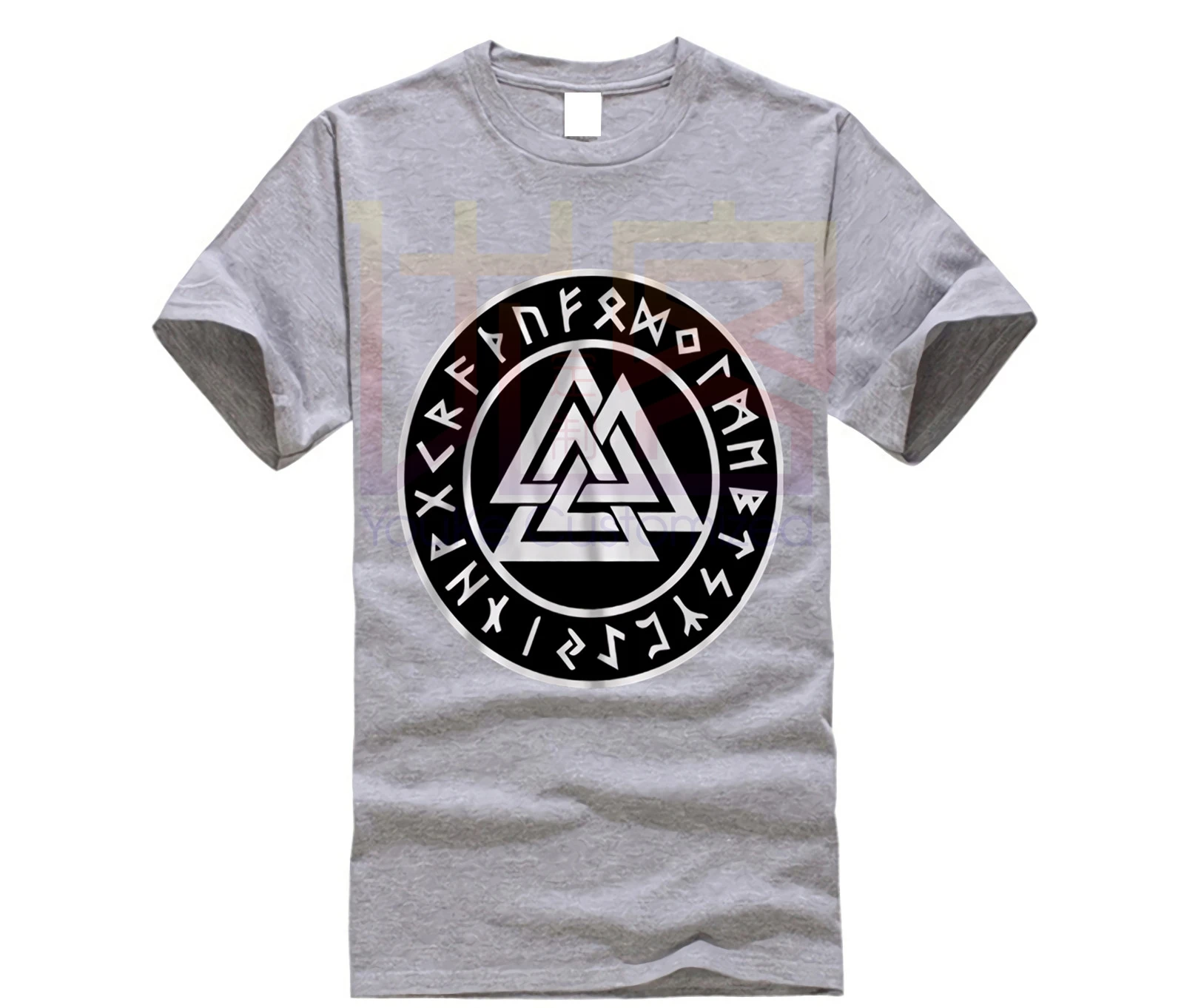 2018 Модные мужские летние топы Повседневная футболка северные 1 руны Викинги