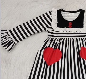 Осенняя одежда для девочек детская с принтом в полоску и надписью love модный бутик