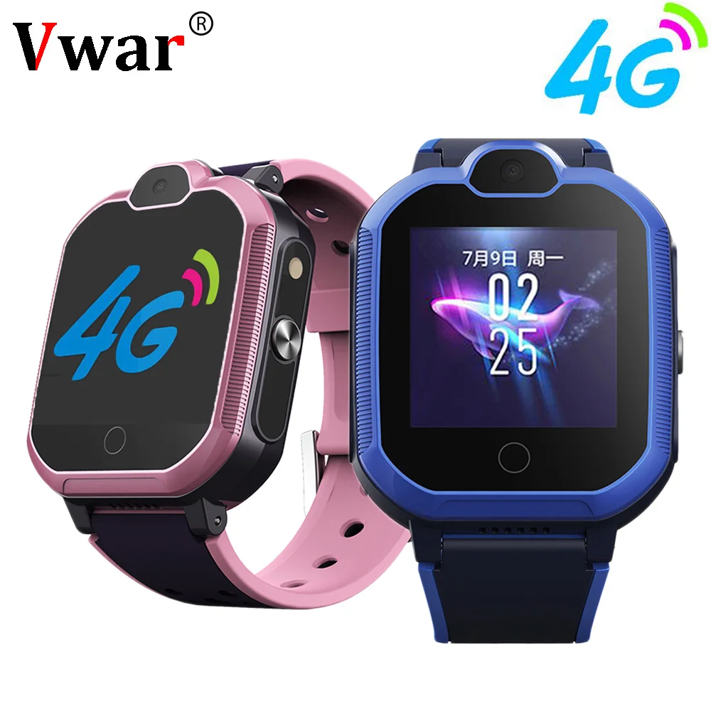 4G сеть Детские умные часы Дети Wifi gps SOS видео звонок Будильник камера детские