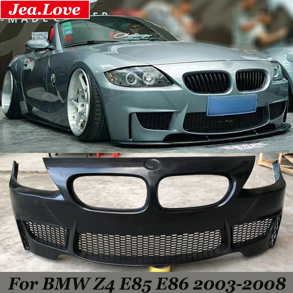 

1M Type FRP Unpainted Car Front Bumper Lip Protector Body Kit For BMW Z4 E85 E86 2003-2008