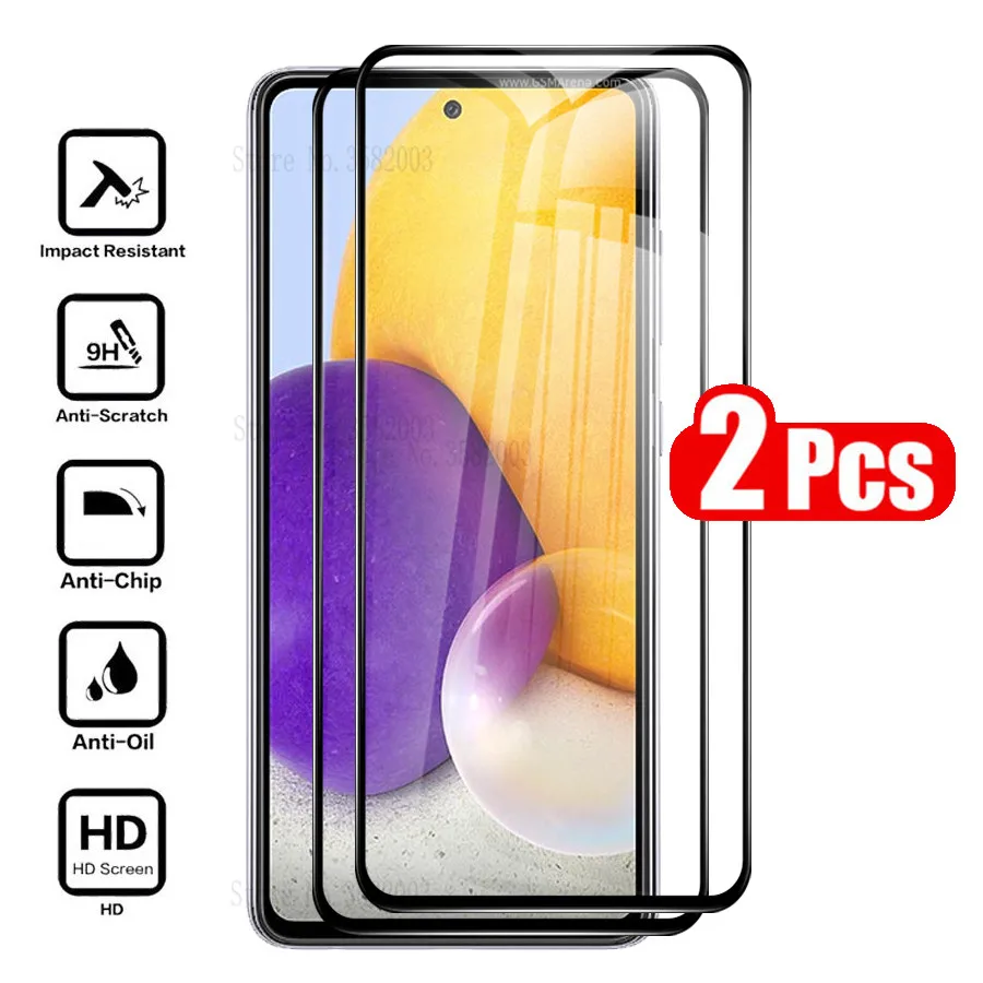 

2 шт. Защитное стекло для samsung a72 чехол для samsung galaxy a72 a 72 72a 4G Закаленное стекло для samsun galaxi a72 2021 чехол для телефона
