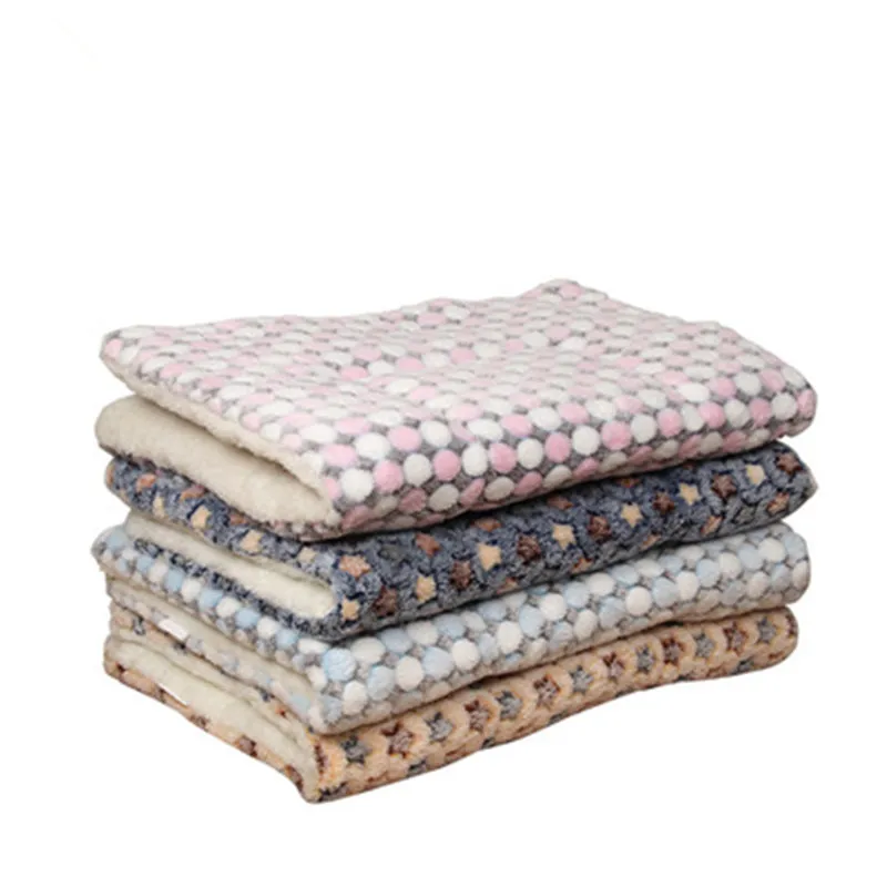 

Soft Flannel Pet Mat dog Bed Winter Thicken Warm Cat Dog Blanket puppy Sleeping Cover Towel cushion for small Medium large dogs